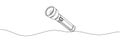 continuous line flashlight.one line drawing of lighting tool.single line flashlight emergency light.vector illustration
