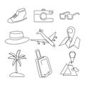 Continuous line travel object set vector