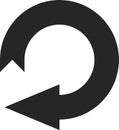 Continuous loop arrow rotating counterclockwise, symbolizing repetition, loop actions, and infinite processes in a dynamic and Royalty Free Stock Photo