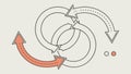 Continuous Loop Arrows Recirculation Process Vector Icon, vector design Generative AI Royalty Free Stock Photo
