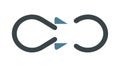 Continuous Loop Arrows, Workflow Cycle Repetition Process, vector design Generative AI Royalty Free Stock Photo