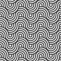 Continuous Modern Vector Plexus Texture Texture. Repeat Minimal Graphic Optical Repetition Pattern. Repetitive Retro Curved Print