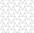 Continuous Monochrome Vector Web, Plexus Texture. Seamless Ramadan Graphic Luxury Background Pattern. Repeat Black Triangular,