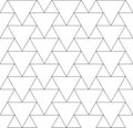 Continuous Monochrome Vector Web, Plexus Texture. Seamless Ramadan Graphic Luxury Background Pattern. Repeat Black Triangular,