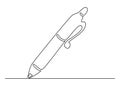 Continuous one line art drawing pen ballpoint biro Royalty Free Stock Photo