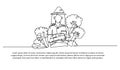Continuous one line design of a conservationist with a turtle. Minimalist style vector illustration on white background