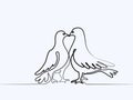 Two pigeons logo Royalty Free Stock Photo