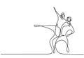 Continuous one line drawing of Dancing couple vector. Minimalism sketch hand drawn of man and girl dance with beautiful and