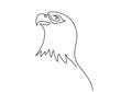 Continuous one line drawing of eagle design silhouette. A hawk bird isolated on white background. The concept of freedom animal Royalty Free Stock Photo