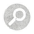Continuous one line drawing magnifying glass or search icon. Flat magnifier for use in web design, ui, program, app, software. Royalty Free Stock Photo