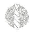 Continuous one line drawing striped tie icon. Necktie and neckcloth symbol. Template for Father\'s Day greeting card