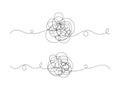 Continuous one line hand drawn scribble tangled line art pattern Royalty Free Stock Photo