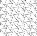 Continuous Ornament Vector Diagonal, Lattice Pattern. Repeat Abstract Graphic Triangular Texture Texture. Repetitive Decorative