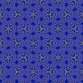 Geometric continuous pattern, endless blue regular background. Royalty Free Stock Photo