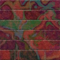 Continuous pattern of graffiti brick wall