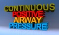 Continuous positive airway pressure on blue