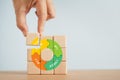 Continuous quality improvement model of four key s stages ,Plan, Do, Check, Action or PDCA, efficiency concept. Solving problems