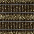 Continuous rails pattern. Railway background