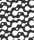 Continuous Simple Vector Circular Wallpaper Texture. Repeat Monochrome Graphic Round Textile Pattern. Seamless Fabric Bacteria