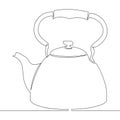 Continuous single drawn one line kettle picture