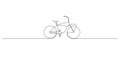 continuous single line classic bicycle