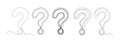 Continuous Thin Line Question Mark, Art Ask Symbol, Query Sign