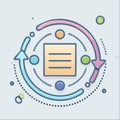Continuous Workflow and Process Cycle Icon Royalty Free Stock Photo