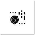 Continuously data update glyph icon Royalty Free Stock Photo