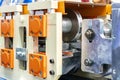 Continuously high speed metal sheet strip c shape beam roll forming machine for manufacturing process in industrial Royalty Free Stock Photo