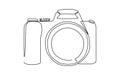 A Digital camera line drawing Royalty Free Stock Photo