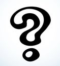 Question mark. Vector drawing icon