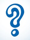 Question mark. Vector drawing icon