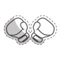 Contour boxing gloves icon image