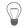 contour bulb brain electric icon