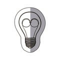 contour bulb brain electric icon