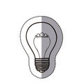 contour bulb brain electric icon