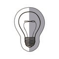 contour bulb brain electric icon