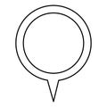 contour circle chat bubble icon