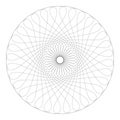 Contour Circle Guilloche Pattern Flat Graphics Illustration