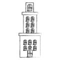 contour city building icon image Royalty Free Stock Photo