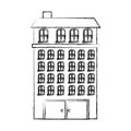 contour city building icon image Royalty Free Stock Photo