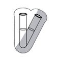 contour clinical tubes icon Royalty Free Stock Photo