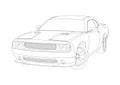 Contour drawing muscle car.cdr