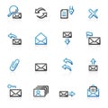 Contour e-mail web icons Royalty Free Stock Photo