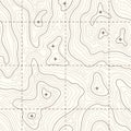 Contour elevation topographic seamless vector map