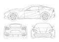 Contour layout of the super car