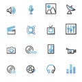 Contour media web icons