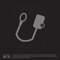 Contour medical mechanical tonometer icon - Black Creative Background