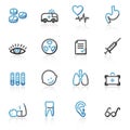 Contour medicine web icons