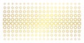 Contour Pentagon Gold Halftone Pattern